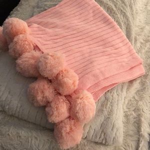 Pink Pom Pom Blanket